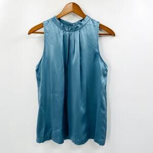 MYNE Blue Silk Sleeveless Blouse